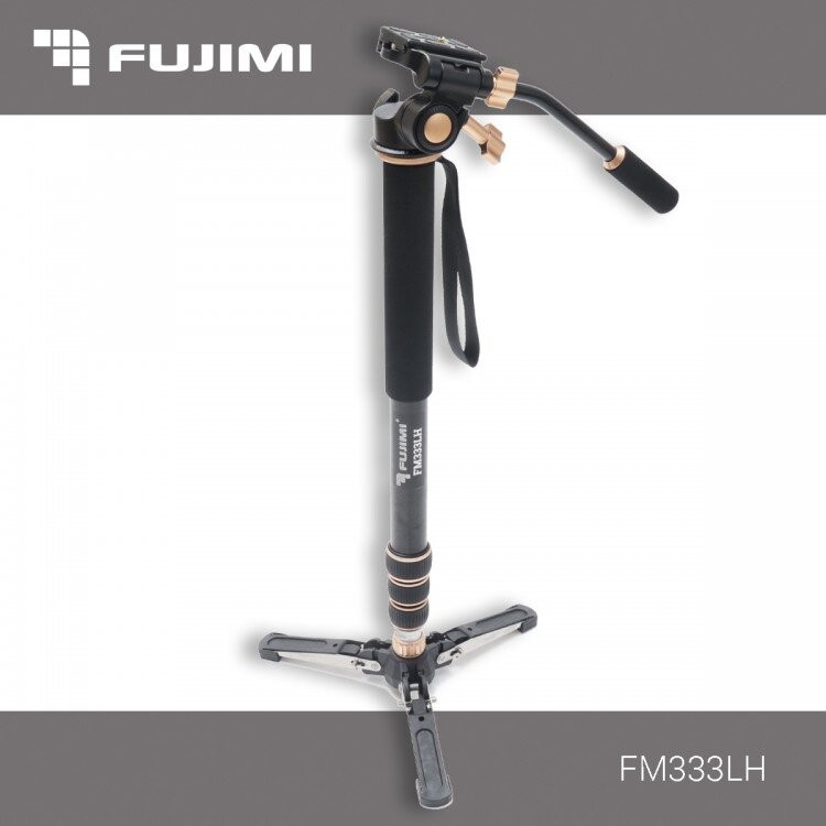 Алюминиевый монопод Fujimi FM333LH  с 3-х точечным упором и видео-головой