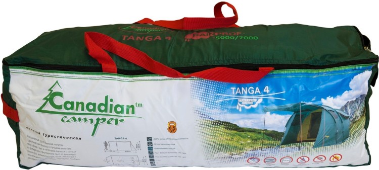Палатка Canadian Camper TANGA 4 (цвет зеленый)