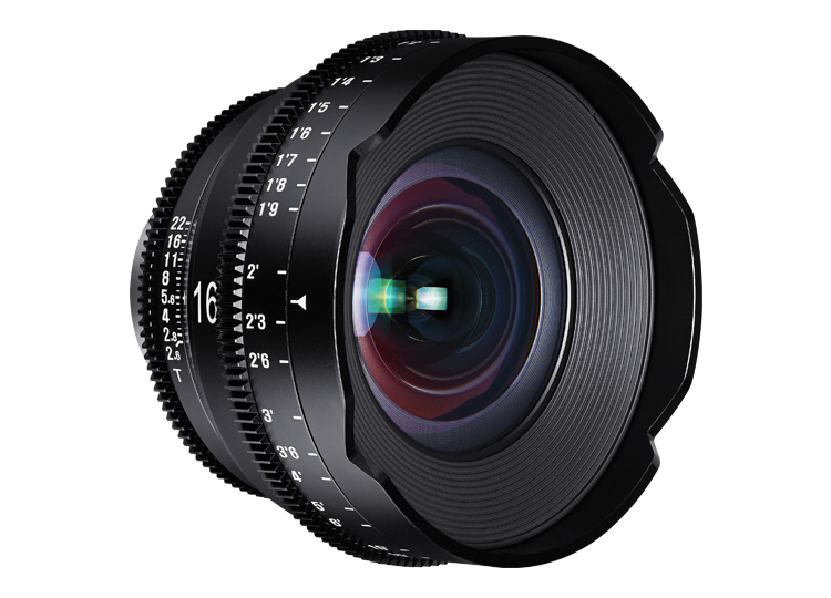 Samyang XEEN 16mm T2.6 FF CINE Lens Canon кинообъектив с алюминиевым корпусом